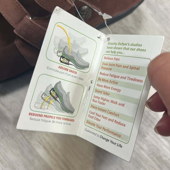 Gravity Defyer Mary Jane Shoes | Brown Two-Tone Leather Comfort Slip-On | 10 NWT - Picture 3 of 13